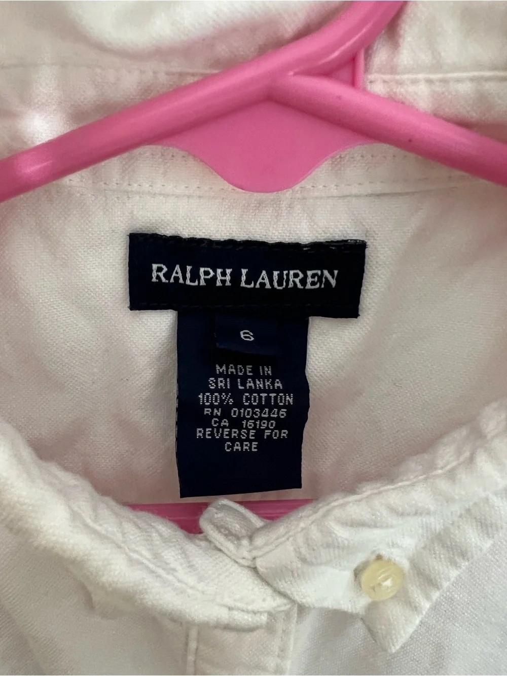 Ralph Lauren Girls Size 6 Cotton Oxford Shirtdress